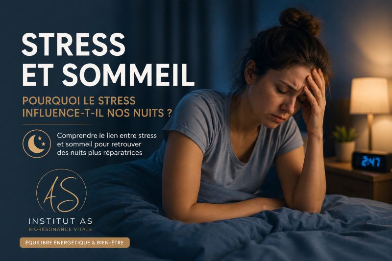Personne souffrant de stress et de troubles du sommeil accompagnée à l'Institut AS à Champagne.